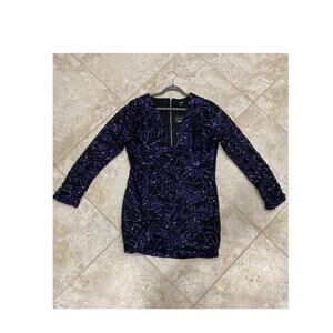 Fashion nova black/Purple sequin dress- 3X